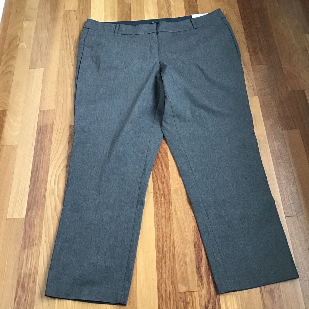 Lane Bryan NWT Plus Size Allie Gray Stretch Straight Pants Size 26